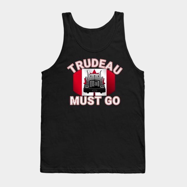 TRUDEAU MUST GO SAVE CANADA FREEDOM CONVOY 2022 TRUCKERS RED LETTERS Tank Top by KathyNoNoise